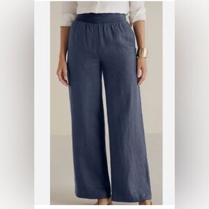 Soft Surroundings Aliso Point Linen Wide Leg Pants
